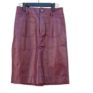 Maeve By Anthropologie The Colette Faux Leather Pencil Skirt Size XS